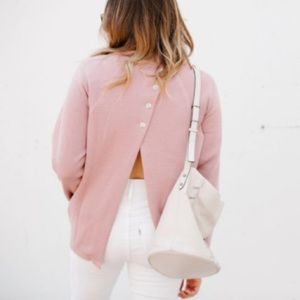 Abercrombie Button Open Back Sweatshirt